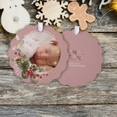 Baby's First Christmas Photo Keepsake Ornament Karte