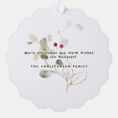 Baby's First Christmas Photo Keepsake Ornament Karte (Rückseite)