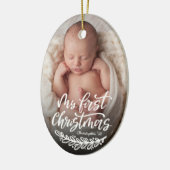 Baby's First Christmas Photo  Keramik Ornament (Links)