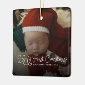 Babys First Christmas  Photo  Keramikornament (Links)