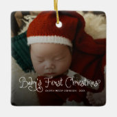 Babys First Christmas  Photo  Keramikornament (Vorderseite)