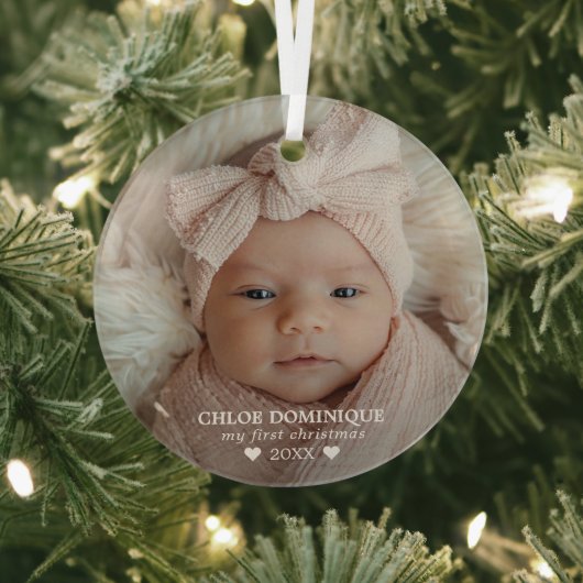 Baby's First Christmas Photo Ornament Aus Glas (InSitu)