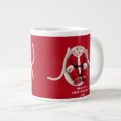Baby's First Christmas Photo Red Coffee Mug Jumbo-Tasse (Vorderseite Rechts)