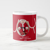 Baby's First Christmas Photo Red Coffee Mug Jumbo-Tasse (Rechts)