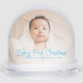 Babys First Christmas Photo Schneekugeln (Rückseite)
