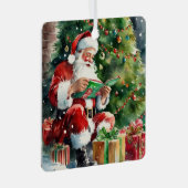 Baby's First Christmas Photo Template Ornament Aus Metall (Vorderseite Rechts)