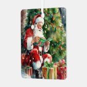 Baby's First Christmas Photo Template Ornament Aus Metall (Vorderseite links)