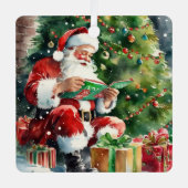 Baby's First Christmas Photo Template Ornament Aus Metall (Vorderseite)