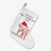 Baby's First Christmas Piglet Pig Forest Boy Kleiner Weihnachtsstrumpf (Vorderansicht (hängend))