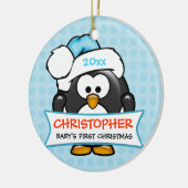 Baby's First Christmas Pinguin Ornament (Links)