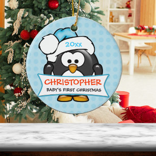 Baby's First Christmas Pinguin-Schmuck Keramikornament