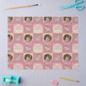 Baby's First Christmas Pink Deer Photo Seidenpapier (Basteln)