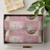 Baby's First Christmas Pink Deer Photo Seidenpapier (Geschenk)