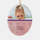 Baby's First Christmas Pink Ornament (Rechts)