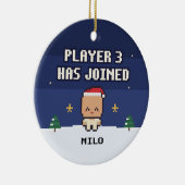 Baby's First Christmas Player 3 Pixel Ornament (Rechts)