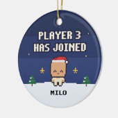Baby's First Christmas Player 3 Pixel Ornament (Links)
