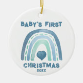 Baby's First Christmas Rainbow Heart Ornament (Vorne)