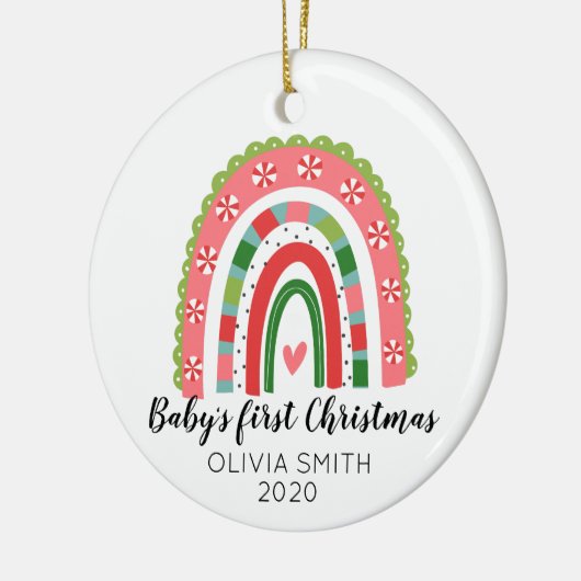Baby's First Christmas Rainbow Ornament (Links)