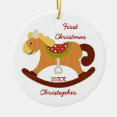 Baby's First Christmas Rocking Horse Ornament (Vorne)