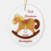 Baby's First Christmas Rocking Horse Ornament (Links)