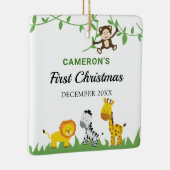 Baby's First Christmas Safari Jungle Animals Niedl Keramikornament (Rechts)