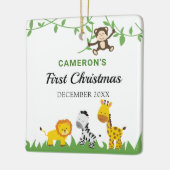 Baby's First Christmas Safari Jungle Animals Niedl Keramikornament (Links)