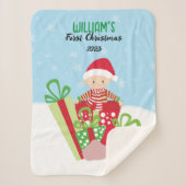 🎄 Baby's First Christmas Sherpadecke (Vorderseite)