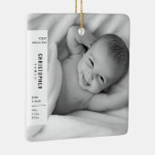 Baby's First Christmas Simple Modern Foto Keramik Keramikornament (Rechts)