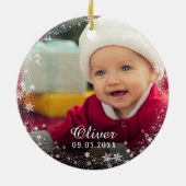 Baby's First Christmas Snowflake Ornament (Hinten)
