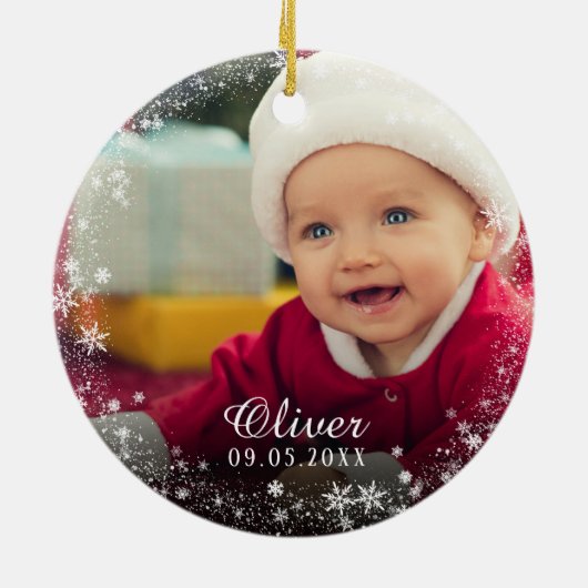 Baby's First Christmas Snowflake Ornament (Hinten)