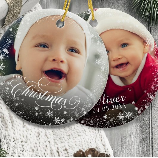 Baby's First Christmas Snowflake Ornament