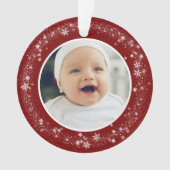 Baby's First Christmas Snowflakes Ornament (Vorderseite)