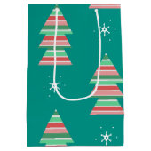 Baby's First Christmas Snowglobe Snowflakes Tree Mittlere Geschenktüte (Rückseite)