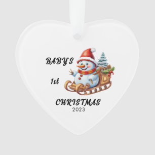 Baby's First Christmas Snowman Akrylus Ornament