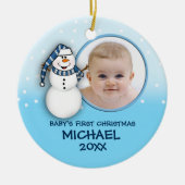 Baby's First Christmas Snowman Ornament (Vorne)