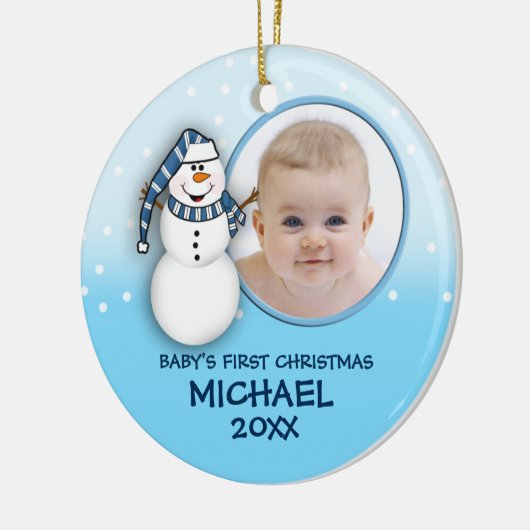Baby's First Christmas Snowman Ornament (Links)