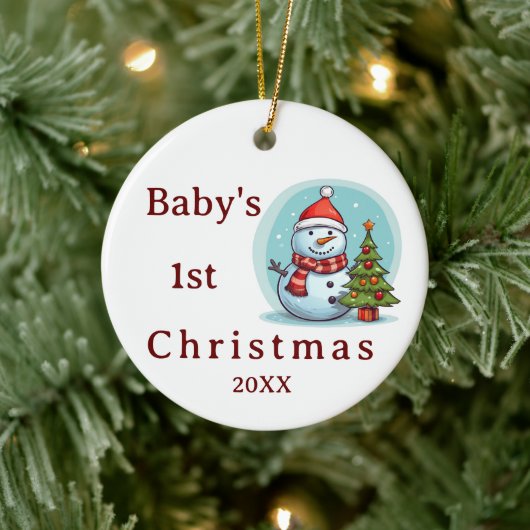 Baby's First Christmas Snowman Ornament (Baum)