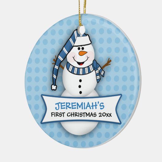 Baby's First Christmas Snowman Ornament (Links)