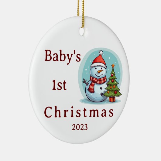 Baby's First Christmas Snowman Ornament (Rechts)