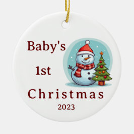 Baby's First Christmas Snowman Ornament