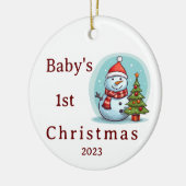 Baby's First Christmas Snowman Ornament (Links)