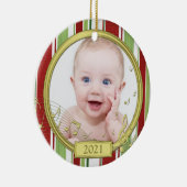 Baby's First Christmas Stripes Music Ornament (Rechts)