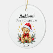 Baby's First Christmas Teddy Bären Foto Ornament (Links)