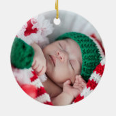Baby's First Christmas Teddy Bären Foto Ornament (Hinten)
