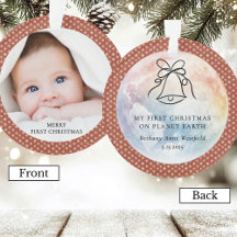 Baby's First Christmas Terracotta Photo Keepsake