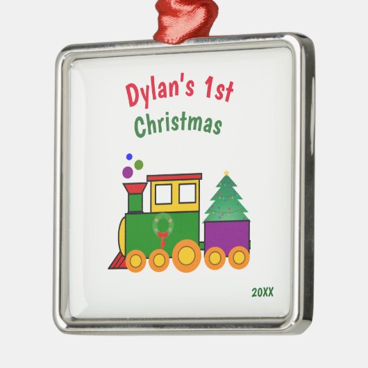 Baby's First Christmas Train Ornament (Links)
