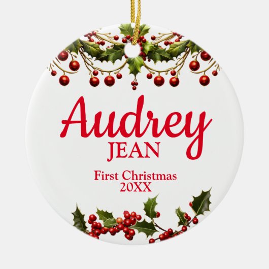 Baby's First Christmas Tree Ornament (Vorne)