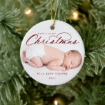 Baby's First Christmas Tree Ornament<br><div class="desc">Weihnachtsschmuck zum ersten Weihnachtsfest des Babys</div>