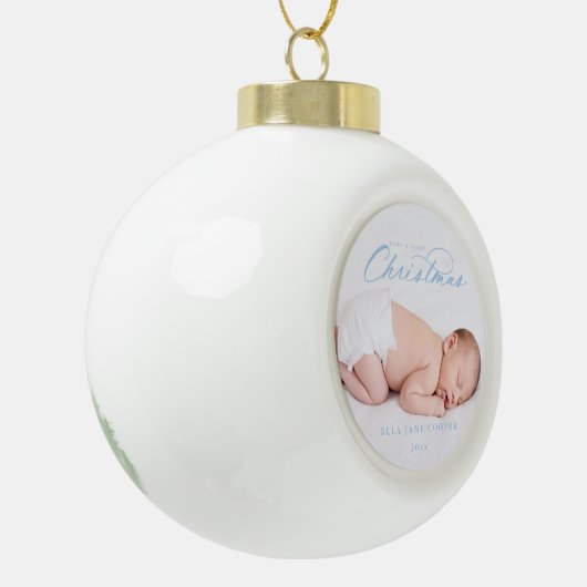 Baby's First Christmas Tree Ornament Blue (Links)