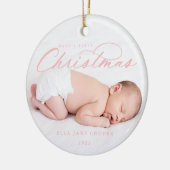 Baby's First Christmas Tree Ornament Pink (Links)